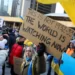 Ukrainian supporters rally in Toronto, Canada, after Russia launches massive military operation against Ukraine [Nick Lachance/Reuters]