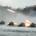 Russian war Games in Belarus Meant to Send Message to Ukraine 12 This image from the Russian defence ministry dated February 4 shows rocket launchers firing on a snow-covered field during joint exercises with Belarus (Photo by Handout/Russian defence ministry/AFP)