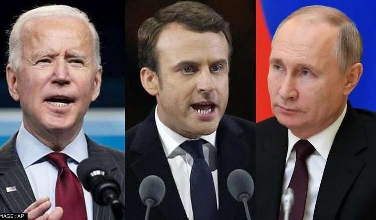 Biden, Putin Agree ‘in principle’ to Summit Amid Ukraine Tensions 1 US President, Joe Biden; French President, Emmanuel Macron and Russian President, Vladimir Putin