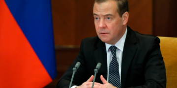Security Council Deputy Chairman Medvedev warned Moscow may opt out of the last nuclear arms treaty with the US [Yekaterina Shtukina/Sputnik via AP]