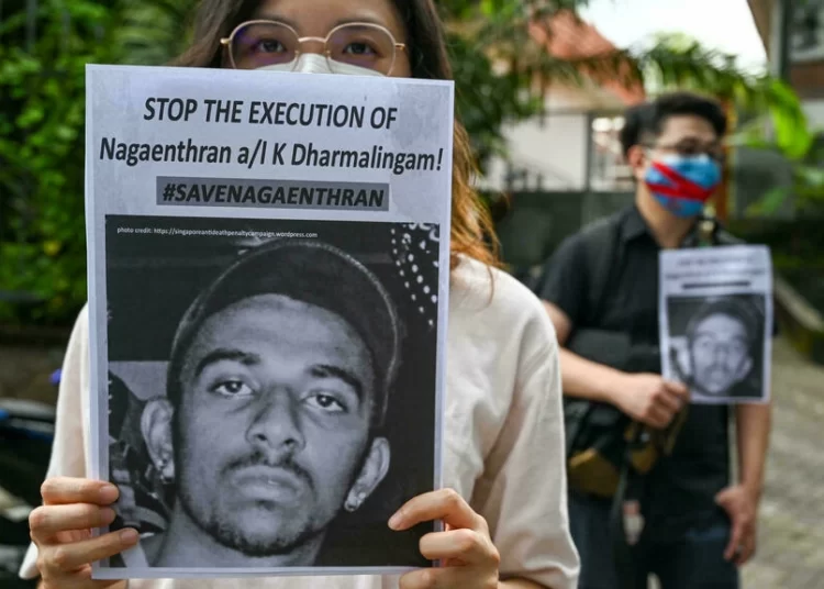 Supporters say Nagaenthran K. Dharmalingam, sentenced to death for trafficking 43 grams of heroin into Singapore, has an IQ of 69, a level recognised as a disability Mohd RASFAN AFP/File