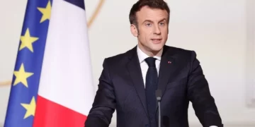 France's President Emmanuel Macron at the Élysée Palace in Paris on February 17, 2022. © Ian Langsdon, AFP (file photo)