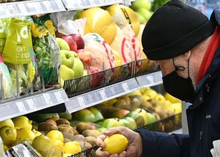Cost of Living in Russia Soars by More Than 14% 1 A supermarket in Moscow