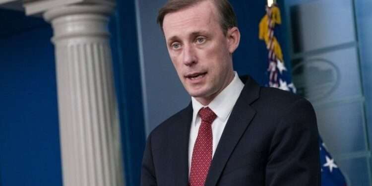 Mr Sullivan, seen here in a file picture, warned that the US would not allow China to provide a "lifeline" to Russia