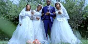triplets on the same day. The 32-year-old man, identified as Luwizo, married three sisters named Natalie, Nadege, and Natasha