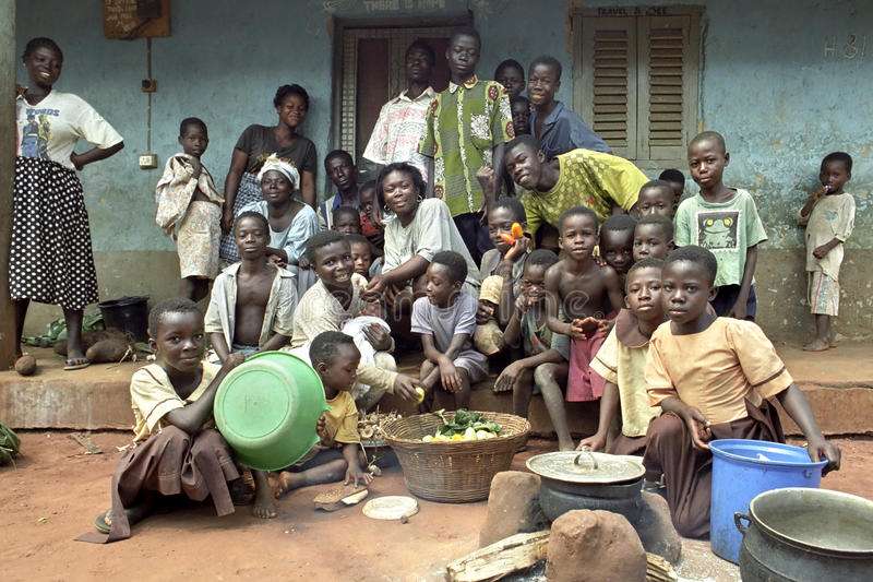 family portrait ghanaian extended family ghana group full length red carpet african life living together their 43623171