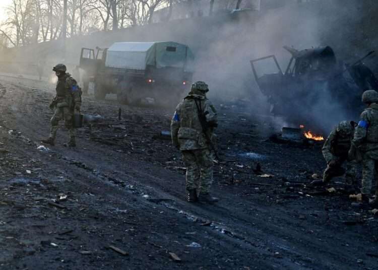 Ukrainian Fighters Gaining Ground on West Kyiv 1 Massive explosions lit up the night sky near the Ukrainian capital Kyiv