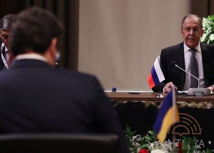 No Progress Made on Ceasefire After Ukraine-Russia Talks 1 Russia's Lavrov (R) in talks with Ukraine's Kuleba - but there was no immediate breakthrough