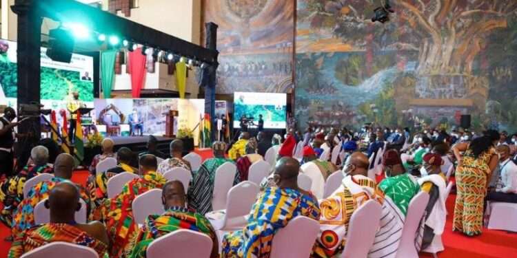 Dignitaries at the national dialogue on galamsey