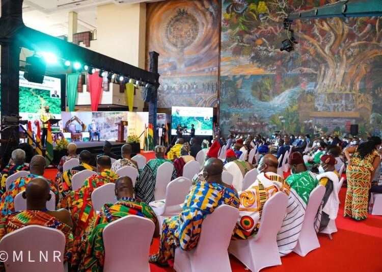 Lands Ministry Denies Spending GHS10 Million On Galamsey Conferences And Dialogues. 1 Dignitaries at the national dialogue on galamsey