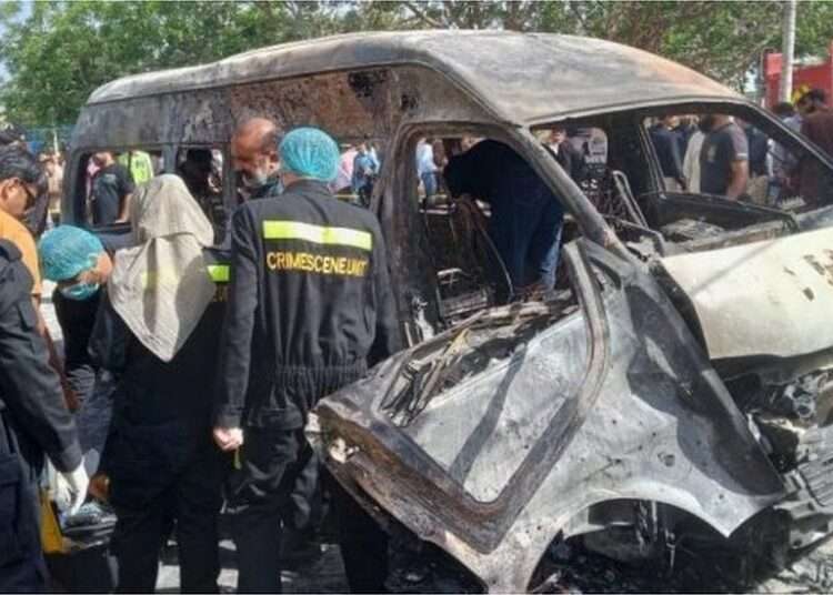 The blast happened near the Confucius Institute in Karachi