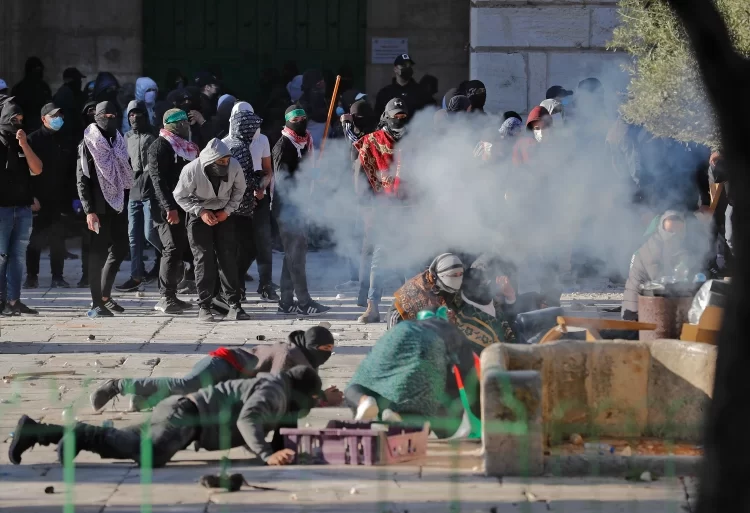 The Palestinian Red Crescent emergency service said Israeli forces obstructed ambulances trying to reach the site [Ahmad Gharabli/AFP]