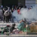 The Palestinian Red Crescent emergency service said Israeli forces obstructed ambulances trying to reach the site [Ahmad Gharabli/AFP]