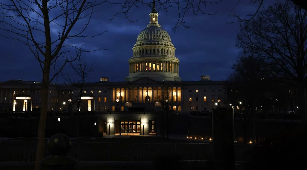 The US Capitol building was ordered evacuated amid a threat by an aircraft, but the alert was quickly lifted by police Paul Morigi GETTY IMAGES NORTH AMERICA/AFP/File