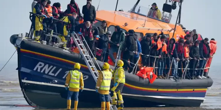 An Asylum Boat with migrants