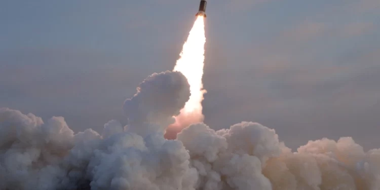 South Korea and Japan say the North launched a projectile on Wednesday, marking its 14th launch this year [File: KCNA via Reuters]