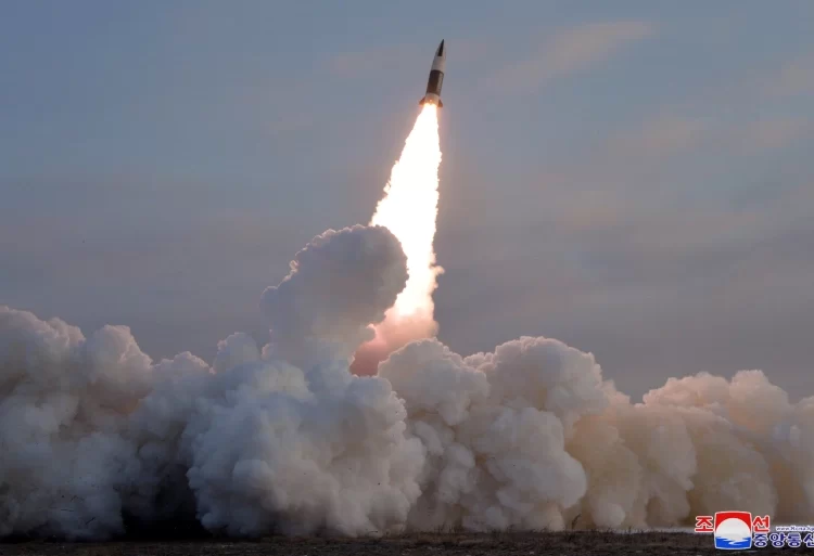 South Korea and Japan say the North launched a projectile on Wednesday, marking its 14th launch this year [File: KCNA via Reuters]