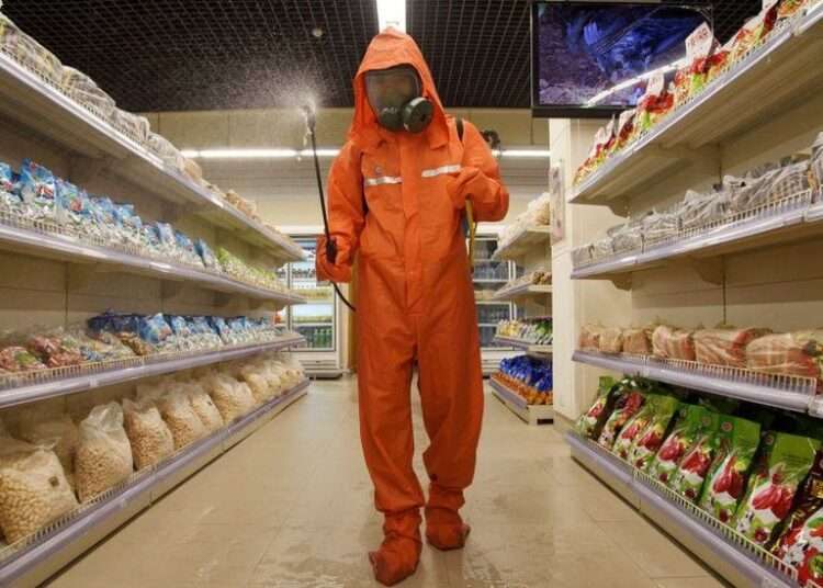 A disinfection exercise