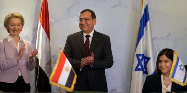 EU Commission President Ursula von der Leyen signed a memorandum of understanding with Egypt and Israel in what has been described as a 'historic agreement'