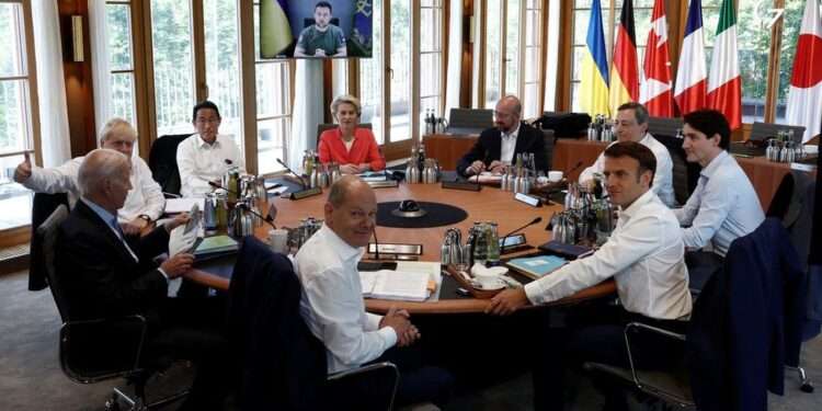Ukraine War: G7 Leaders Pledge to Remain With Ukraine Until the end 1 Ukraine's president addressed the G7 and two EU representatives via video link