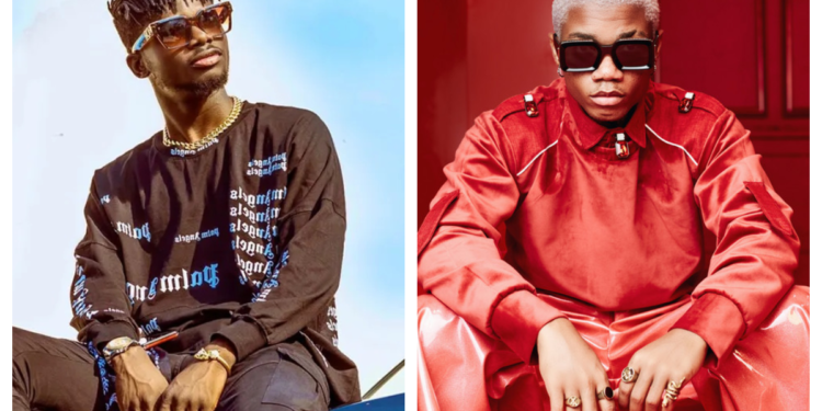 A collage of Kuami Eugene and Kidi