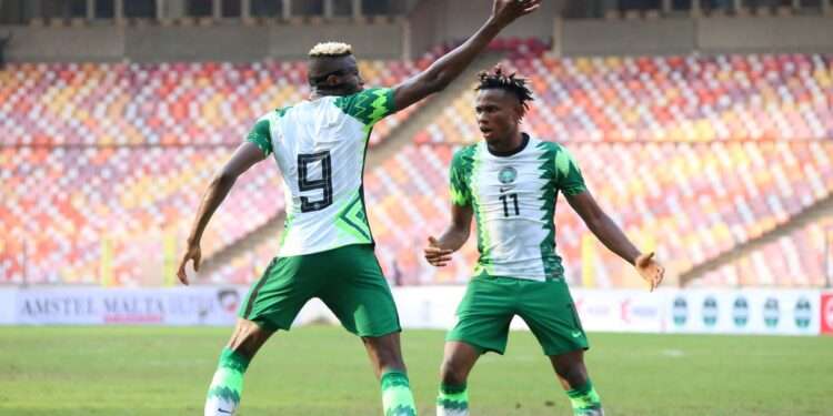 Osimhen Scores 4 Times As Nigeria Demolishes São Tomé & Príncipe 10-0 In 2023 AFCON Qualifiers 1 Osimhen Scores 4 Times As Nigeria Demolishes Sao Tome 10-0 In 2023 AFCON Qualifiers