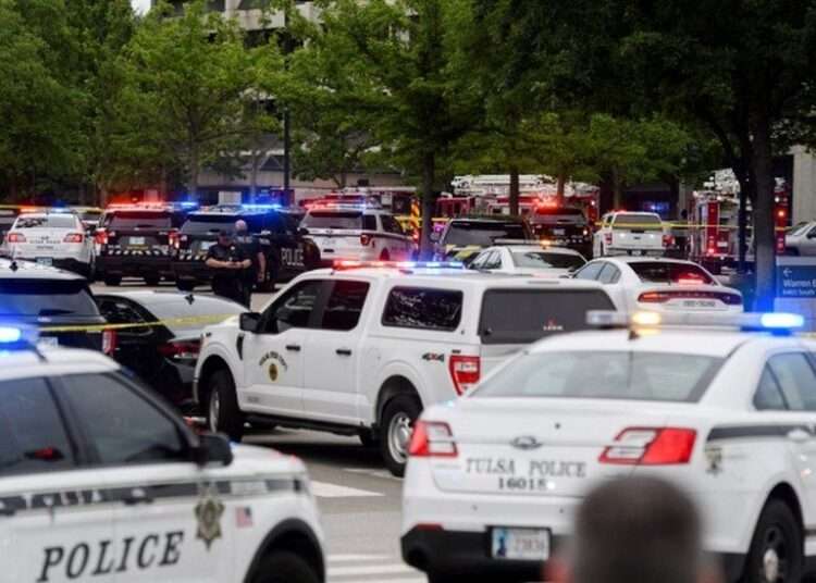 Police say a gunman killed four people in Tulsa