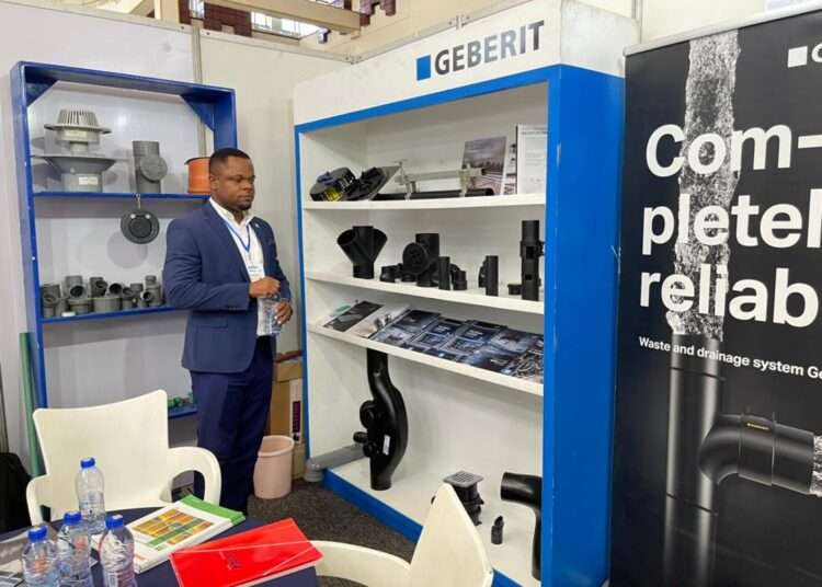 Geberit International Calls for Collaboration from Construction and Building Industry Players 1 Pictured at the exhibition stand, Country Liaison of Geberit, Mr. Abladey Ayenor