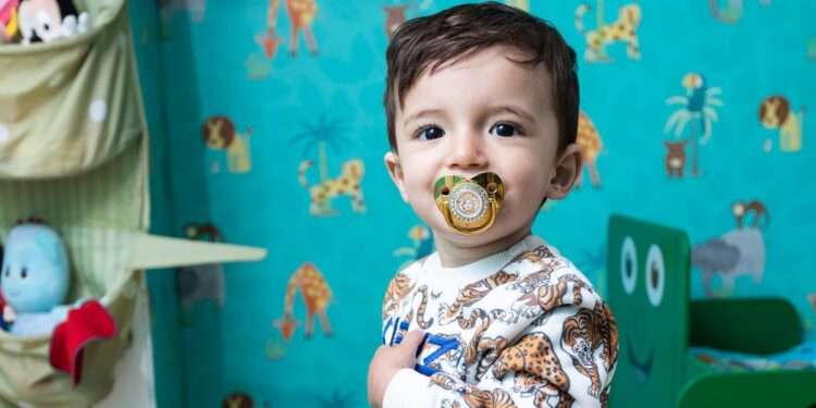 Britain's 'most pampered toddler' sucks on gold £1,000 dummy and bathes in milk and honey 1 Britain's 'most pampered toddler'