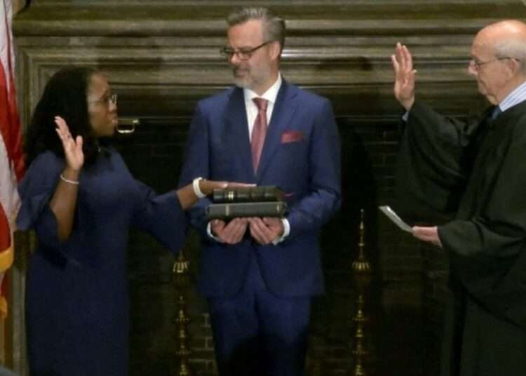 Ketanji Brown Jackson Sworn in as First Black Woman on top US Court 1 Ketanji Brown Jackson