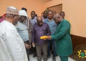 President Akufo-Addo has inspected Global Almas Processing Ltd, a yam and cassava processing factory located in Bimbilla, in the Northern Region.