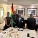 Chief Sustainability and Corporate Affairs Officer, Nompilo Morafo, MTN Group CEO, Ralph Mupita, President Akufo Addo, Snr Vice President for Markets, Ebenezer Asante