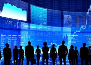 business people stock market wall 41749945