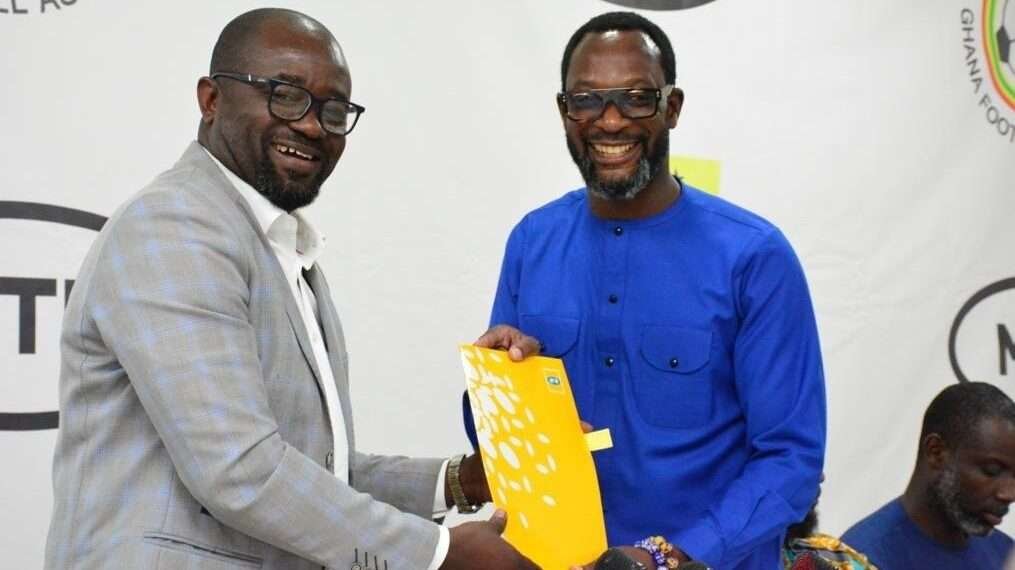 President of GFA Kurt Okraku and CEO of MTN Selorm Adadevoh