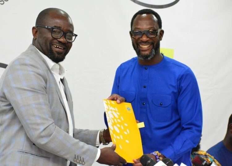 MTN Ghana Sends Goodwill Message To The Black Stars Ahead Of Portugal Clash 1 President of GFA Kurt Okraku and CEO of MTN Selorm Adadevoh