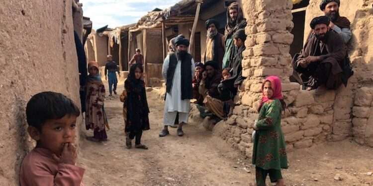 Afghans sedate children due to hunger strike.