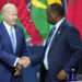 Biden Promises To Visit Africa Next Year 11 President Joe Biden shakes hands with Senegal's President Macky Sall, chair of the African Union