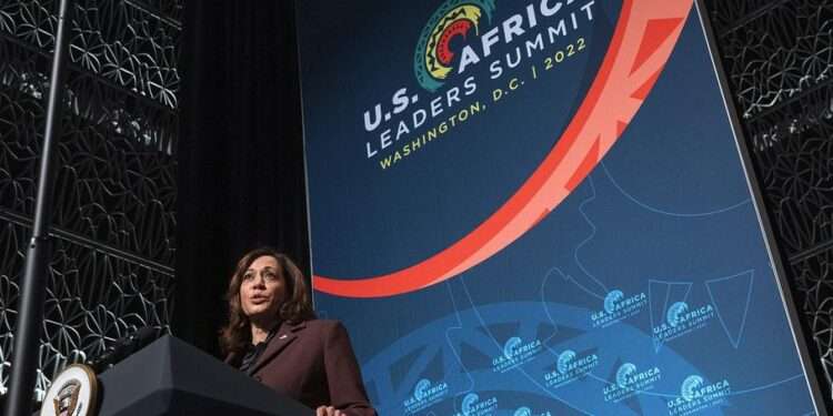 <strong>US-Africa Summit Opens With Focus On Africa’s Youth</strong> 1 Vice President Kamala Harris speaks at US-Africa Leaders Summit