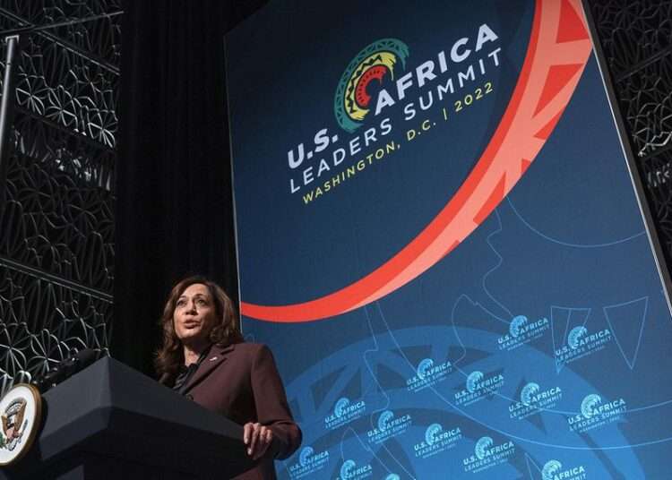 <strong>US-Africa Summit Opens With Focus On Africa’s Youth</strong> 1 Vice President Kamala Harris speaks at US-Africa Leaders Summit