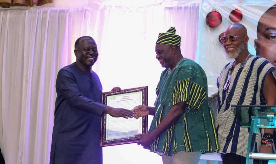 Forestry Commission Commended For Successfully Executing Policies In 2022 1 Deputy minister for Lands and Natural Resources, Benito Owusu Bio (left).