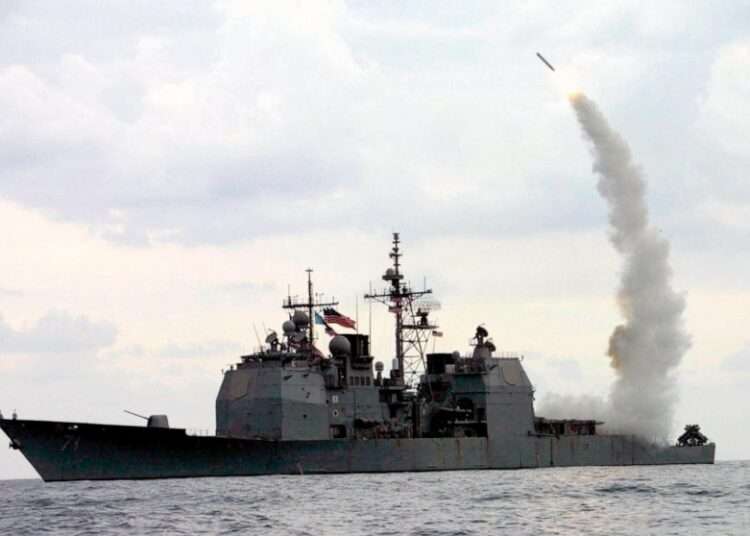 <strong>Japan To Deploy U.S.-Made Tomahawks, Increases Defense Budget For Next Year</strong> 1 A Tomahawk Land Attack Missile (TLAM) launches from the guided missile cruiser USS Cape St. George (CG 71), in operation in the Mediterranean Sea, on March 23, 2003.