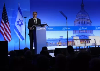 Secretary of State Antony Blinken speaks at the J Street National Conference at the Omni Shoreham Hotel in Washington, Sunday, Dec. 4, 2022. (AP Photo/Carolyn Kaster)
1 of 5
Secretary of State Antony Blinken speaks at the J Street National Conference at the Omni Shoreham Hotel in Washington