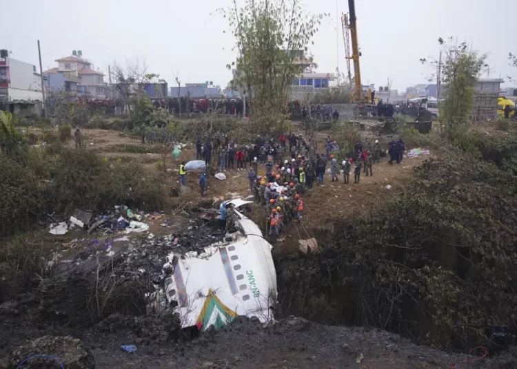 <strong>Nepal Plane Crash: Flight Data, Voice Recorders Retrieved From Site</strong> 1 Rescuers search through wreckage of passenger plane in Pokhara