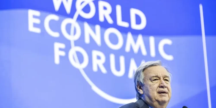 <strong>The World Is In A “Sorry State”- U.N. Secretary-General</strong> 1 United Nations Secretary-General, Antonio Guterres speaks during the 53rd annual meeting of the World Economic Forum, WEF, in Davos, Switzerland, Wednesday, Jan. 18, 2023.