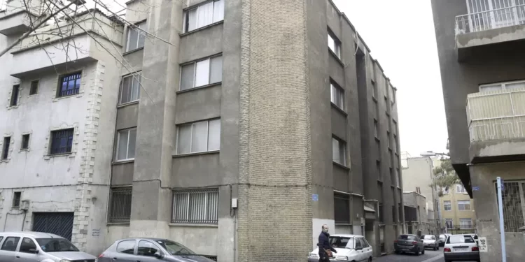 The building of "Institut Français de Recherche en Iran" or French Institute for Research in Iran, is pictured in Tehran, Iran, Thursday, Jan. 5, 2023