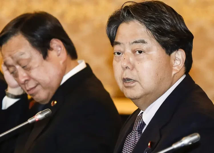 Japan's Foreign Minister Yoshimasa Hayashi, right, and Defense Minister Yasukazu Hamada, second right, attend a bilateral meeting with Indian counterparts in Tokyo on Sept. 8, 2022