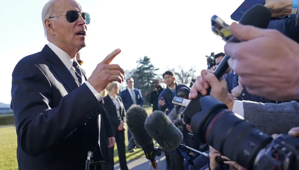 Biden To End COVID-19 Emergencies On May 11 1 President Joe Biden talks with reporters on the South Lawn of the White House in Washington, Monday, Jan. 30, 2023