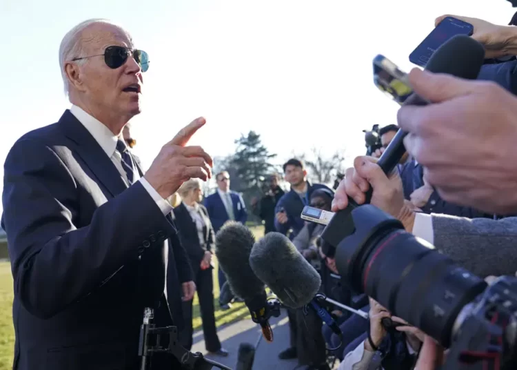 Biden To End COVID-19 Emergencies On May 11 1 President Joe Biden talks with reporters on the South Lawn of the White House in Washington, Monday, Jan. 30, 2023
