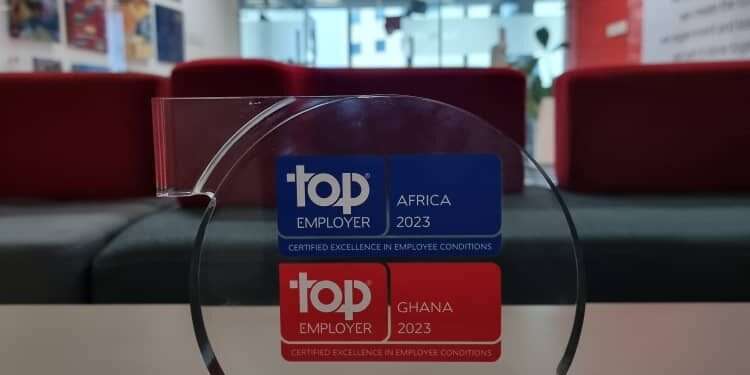 Vodafone Ghana Recognised As A Top Employer for 2023 By Top Employers Institute 1 The Award Presented To Vodafone Ghana