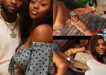 Davido And Chioma Tattoo Each Other’s Name On Ring Finger